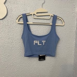 Blue Crop Top & Leggings Set